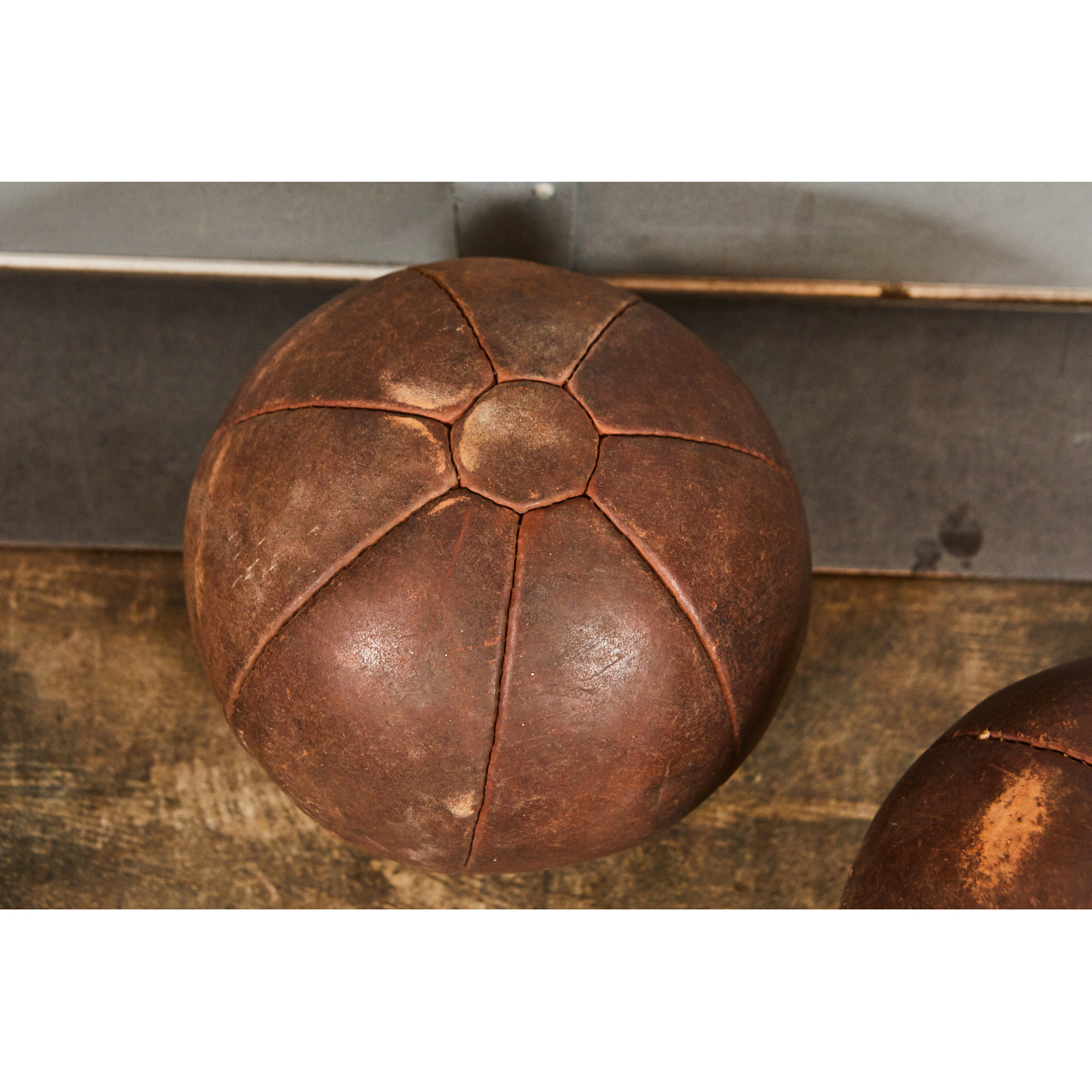 Vintage Leather Medicine Balls — Jefferson West, Inc.